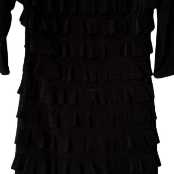 👗 Black Layered Ruffle Dress | Frank Lyman | Great Condition - Picture 3 of 7